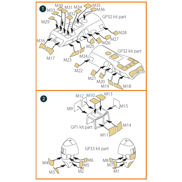 Be-6 Madge   painting mask on "yellow kabuki paper" for  Trumpeter 1/72 ClearProp CPA72020