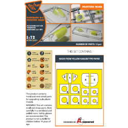 Nanchang Q-5 for Trumpeter kit (all versions) painting mask from "yellow kabuki paper" 1/72 ClearProp CPA72031