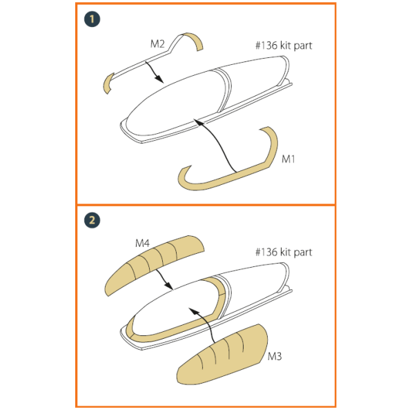 F-16B/D twin seater for REVELL kit painting mask "yellow kabuki paper" 1/72 ClearProp CPA72038
