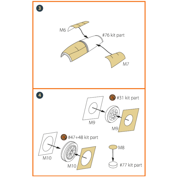 F-16 single seater for REVELL kit painting mask "yellow kabuki paper" 1/72 ClearProp CPA72039