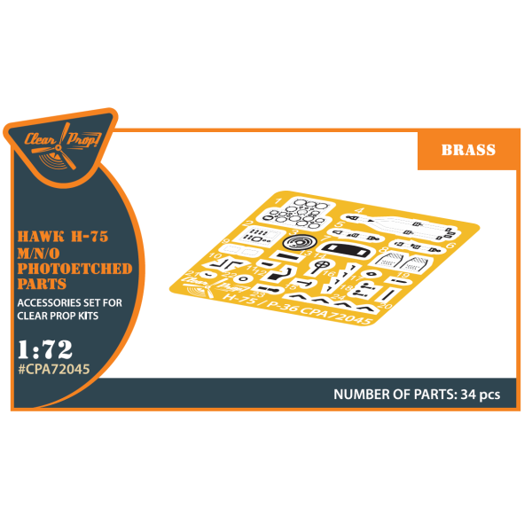 Hawk H-75 M/N/O PE parts  1/72 ClearProp CPA72045