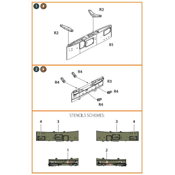 OV-1 A/B/C/D Mohawk pylons set for CP kit  1/72 ClearProp CPA72047