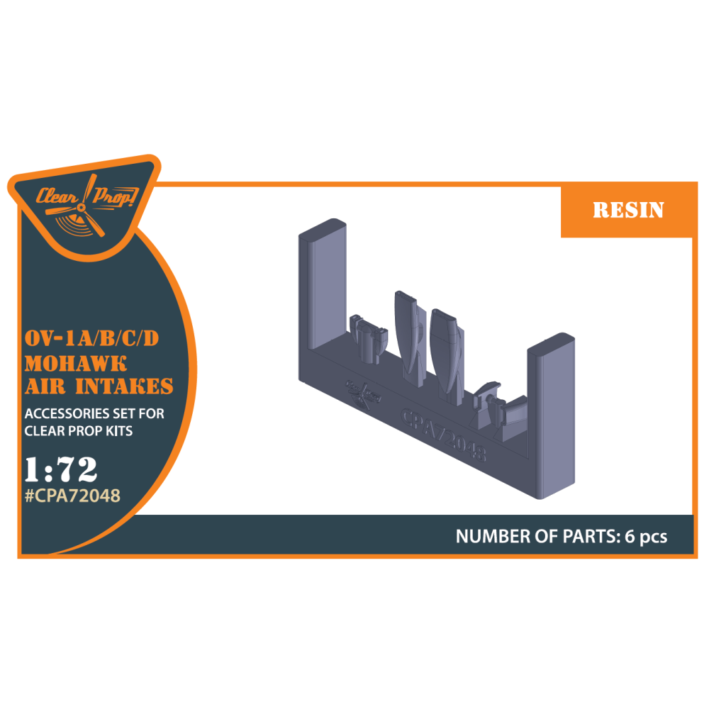 OV-1 A/B/C/D Mohawk  air intakes for CP kit  1/72 ClearProp CPA72048