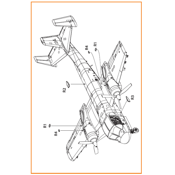 OV-1 A/B/C/D Mohawk  air intakes for CP kit  1/72 ClearProp CPA72048