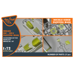 Mirage IIIC/IIICJ  Modelsvit painting mask on "yellow kabuki paper" 1/72 ClearProp CPA72061
