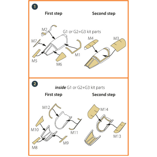Mirage IIIC/IIICJ  Modelsvit painting mask on "yellow kabuki paper" 1/72 ClearProp CPA72061