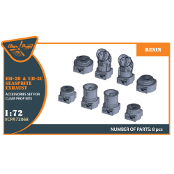 UH-2C/HH-2D SEASPRITE resin exhaust 1/72 ClearProp CPA72068