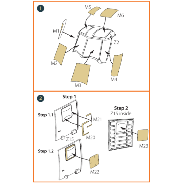 UH-2C SEASPRITE painting mask on "yellow kabuki paper" 1/72 ClearProp CPA72069