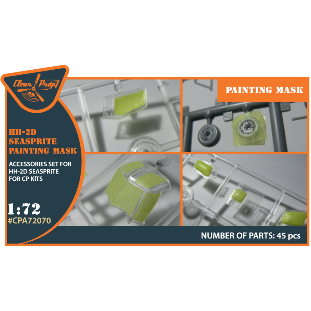 HH-2D SEASPRITE painting mask on "yellow kabuki paper" 1/72 ClearProp CPA72070