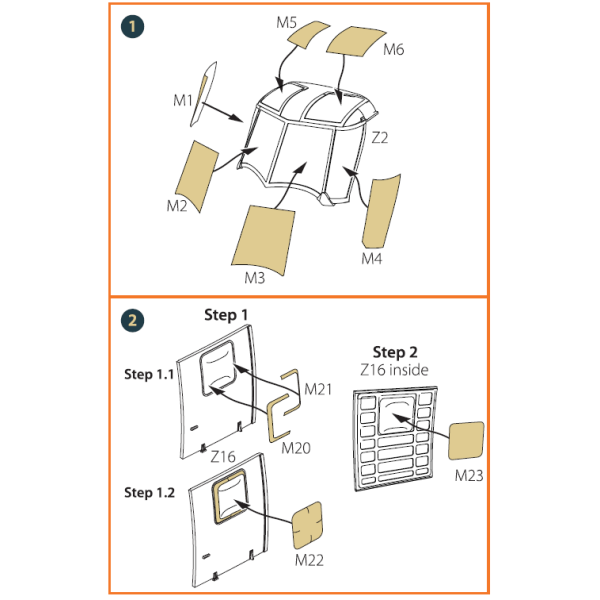 HH-2D SEASPRITE painting mask on "yellow kabuki paper" 1/72 ClearProp CPA72070