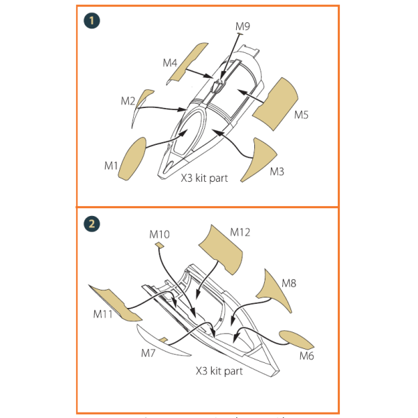 MiG-23ML, MLD, P, MLAE painting mask on "yellow kabuki paper" for CP kits  1/72 ClearProp CPA72077