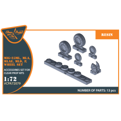 MiG-23ML, MLD, P, MLAE Wheel set (Resin) 1/72 ClearProp CPA72079