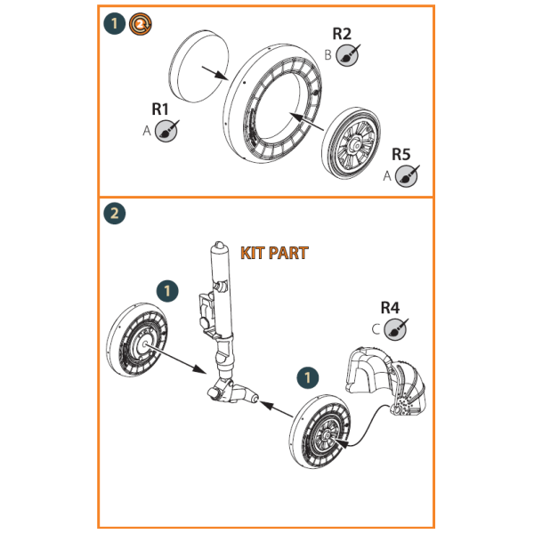 MiG-23ML, MLD, P, MLAE Wheel set (Resin) 1/72 ClearProp CPA72079