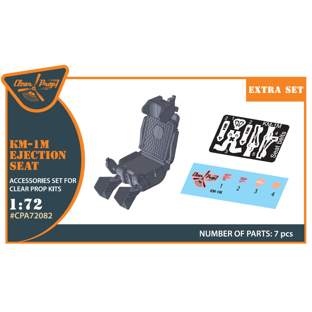 KM-1M Ejection seat for CP kits and other  1/72 ClearProp CPA72082