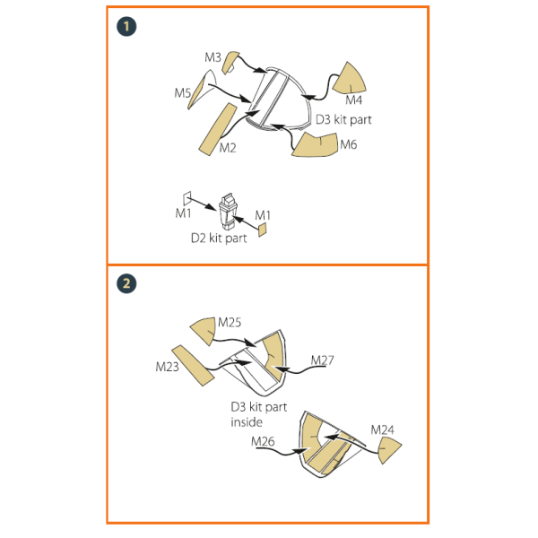 OV-10 A/D Bronko double-sided painting mask on "yellow kabuki paper" for ICM kits 1/72 ClearProp CPA72083