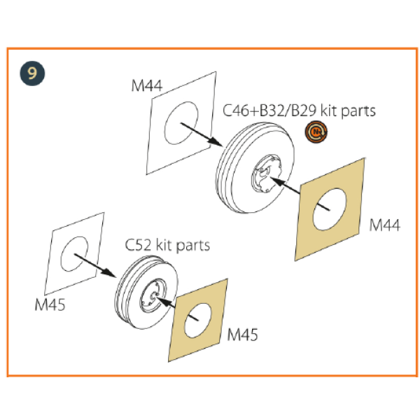 OV-10 A/D Bronko double-sided painting mask on "yellow kabuki paper" for ICM kits 1/72 ClearProp CPA72083