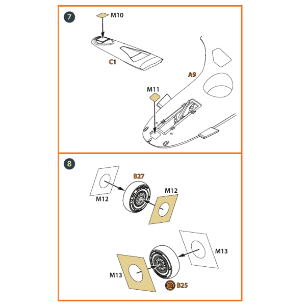TB.2 PE parts and  painting mask on "yellow kabuki paper"x2 set for CP kits 1/72 ClearProp CPA72087