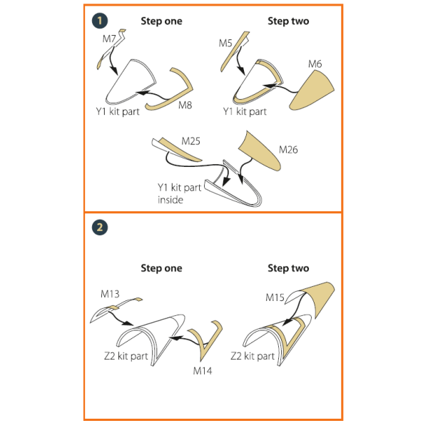 F-2A Fighter double-sided painting mask on "yellow kabuki paper" for Finemolds kits 1/72 ClearProp CPA72089