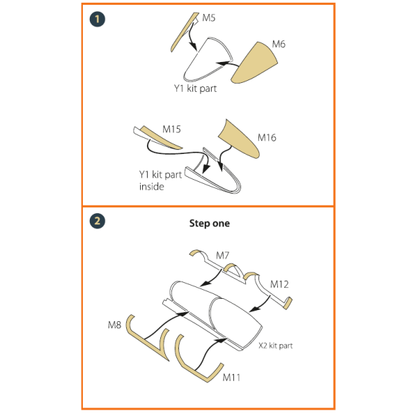 F-2B Fighter double-sided painting mask on "yellow kabuki paper" for Finemolds kits 1/72 ClearProp CPA72090