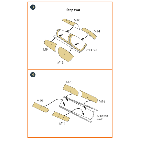 F-2B Fighter double-sided painting mask on "yellow kabuki paper" for Finemolds kits 1/72 ClearProp CPA72090