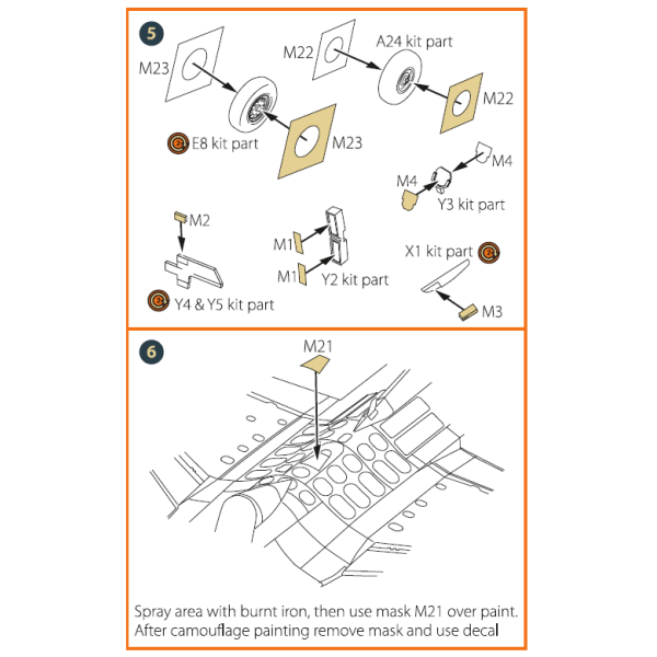 F-2B Fighter double-sided painting mask on "yellow kabuki paper" for Finemolds kits 1/72 ClearProp CPA72090