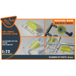 AMX Ghibli  double-sided  painting mask on "yellow kabuki paper" for Italeri  kits  1/72 ClearProp CPA72097