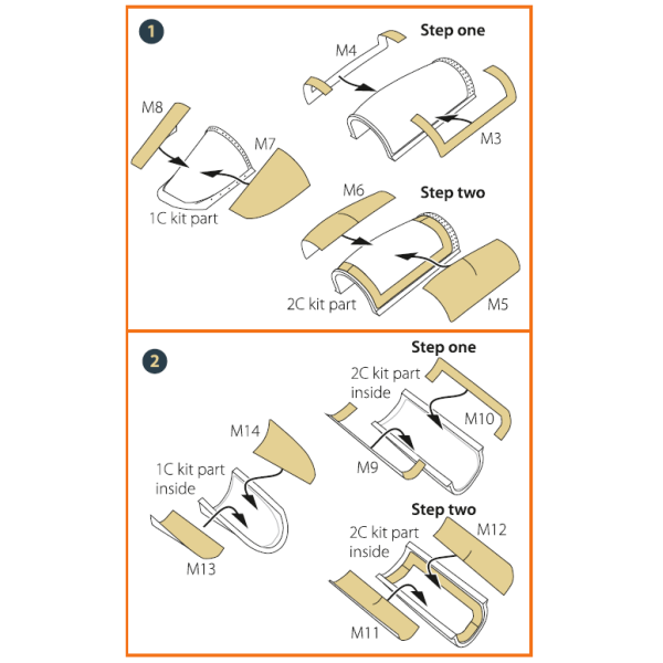 AMX Ghibli  double-sided  painting mask on "yellow kabuki paper" for Italeri  kits  1/72 ClearProp CPA72097