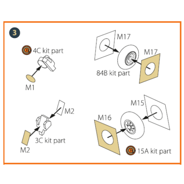 AMX Ghibli  double-sided  painting mask on "yellow kabuki paper" for Italeri  kits  1/72 ClearProp CPA72097