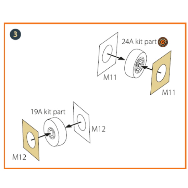 F-5F Tiger II  painting mask on "yellow kabuki paper" for Italeri  kits  1/72 ClearProp CPA72102