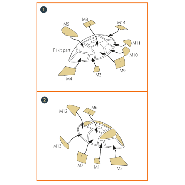 A-3B  painting mask on "yellow kabuki paper" for Hasegawa kits  1/72 ClearProp CPA72104