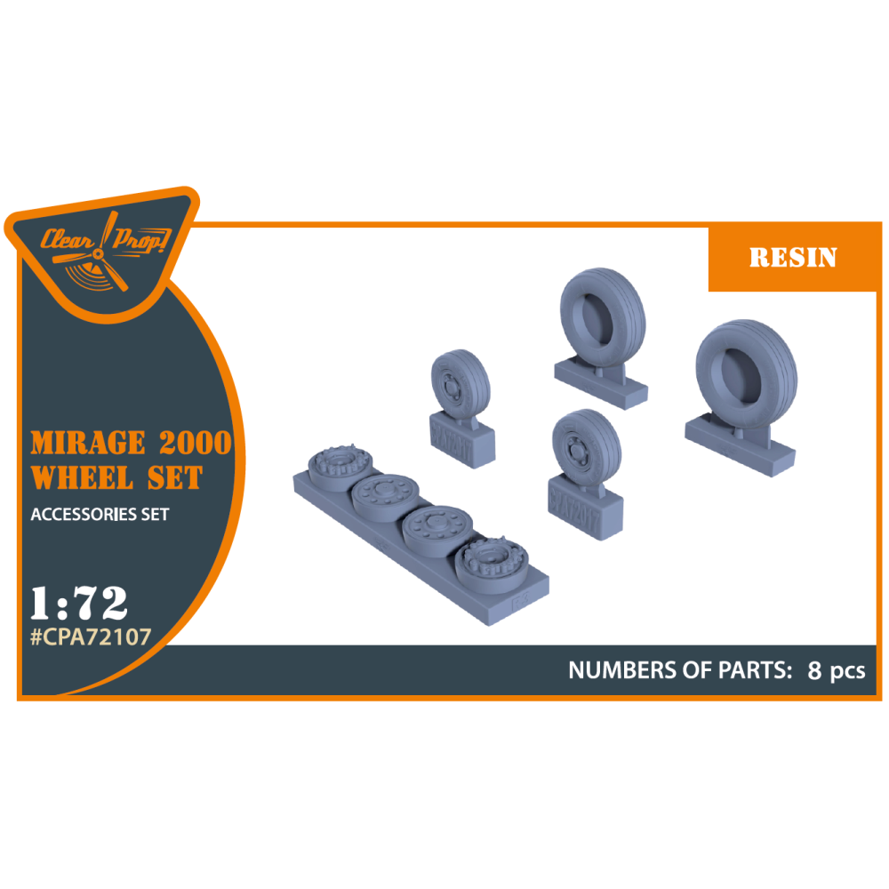 Mirage-2000 Wheel set (Resin) 1/72 ClearProp CPA72107