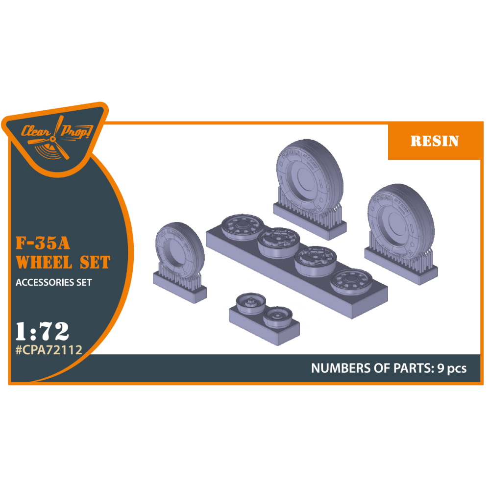 F-35A Wheel set (Resin) 1/72 ClearProp CPA72112