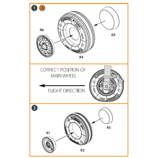 F-35A Wheel set (Resin) 1/72 ClearProp CPA72112