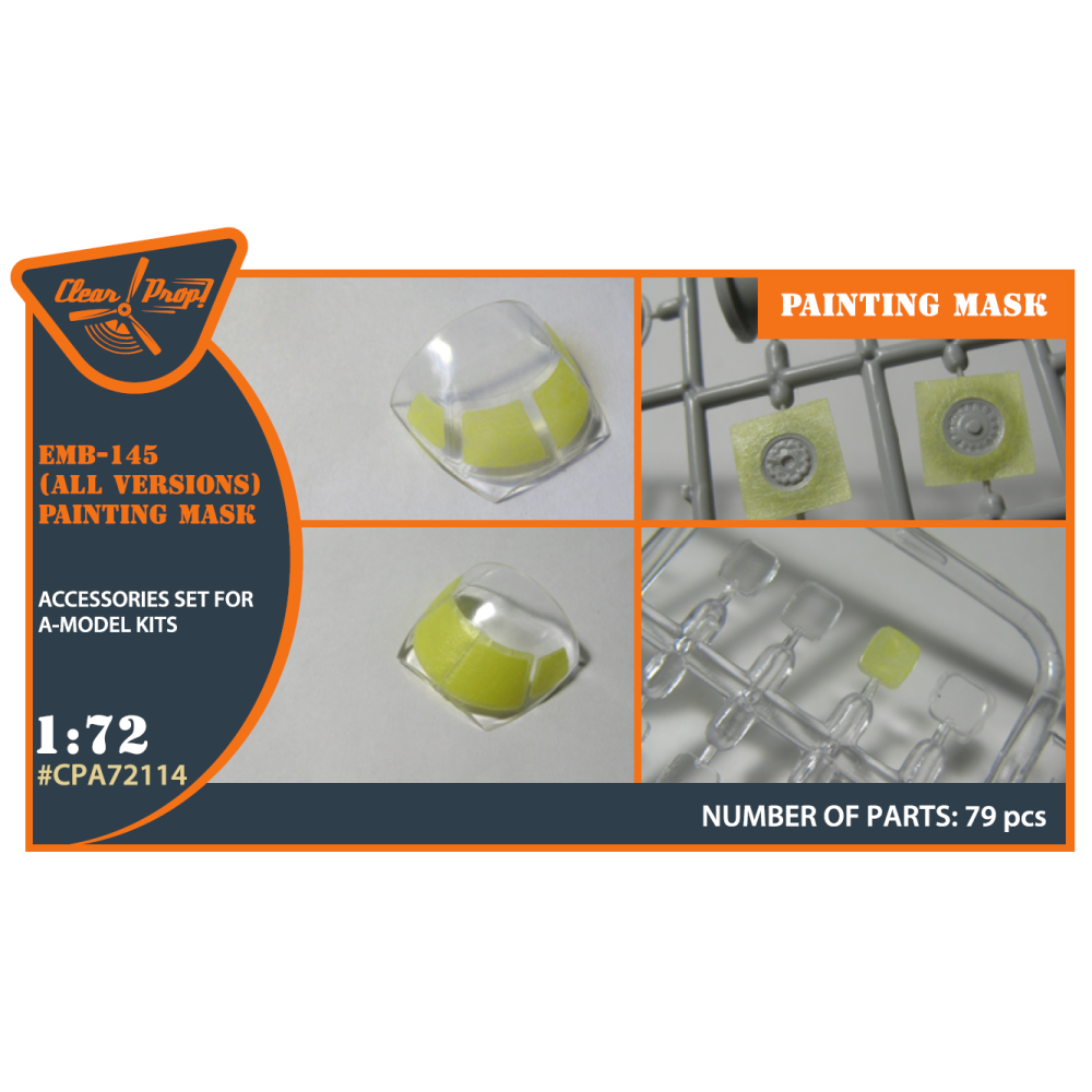 EMB-145 (A-model)  kit painting mask "yellow kabuki paper" 1/72 ClearProp CPA72114
