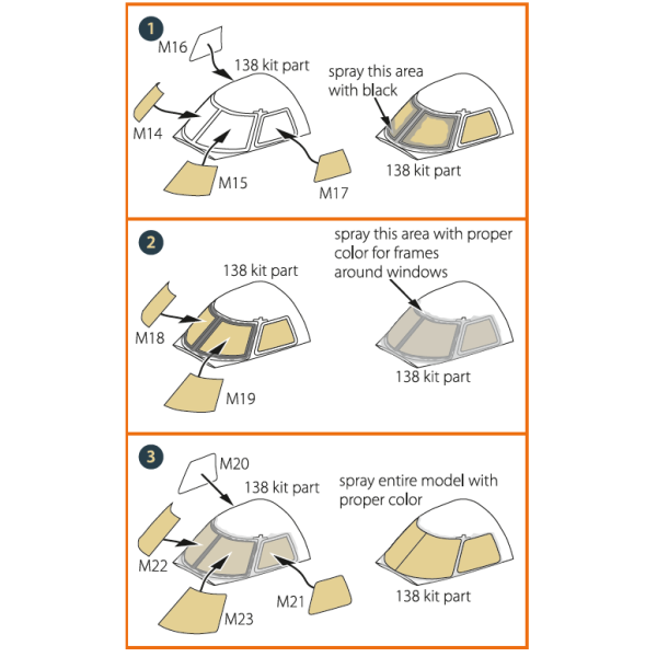 EMB-145 (A-model)  kit painting mask "yellow kabuki paper" 1/72 ClearProp CPA72114