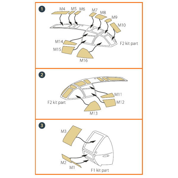 Me-410 B-1/U2/U4/R4 (Finemolds)  kit painting mask "yellow kabuki paper" 1/72 ClearProp CPA72115