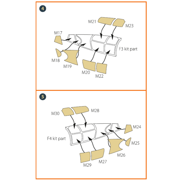 Me-410 B-1/U2/U4/R4 (Finemolds)  kit painting mask "yellow kabuki paper" 1/72 ClearProp CPA72115