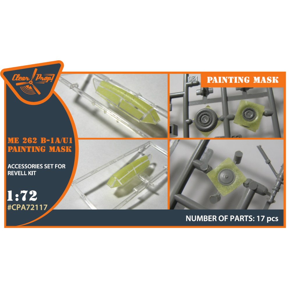 Me-262B-1A/U1 (REVELL) kit painting mask "yellow kabuki paper" 1/72 ClearProp CPA72117