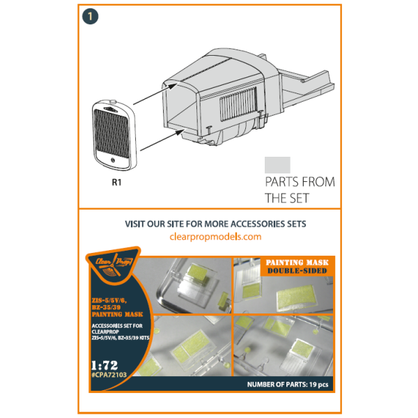 ZiS-5/5V/BZ39 Radiator for CP kits (Resin) 1/72 ClearProp CPA72118