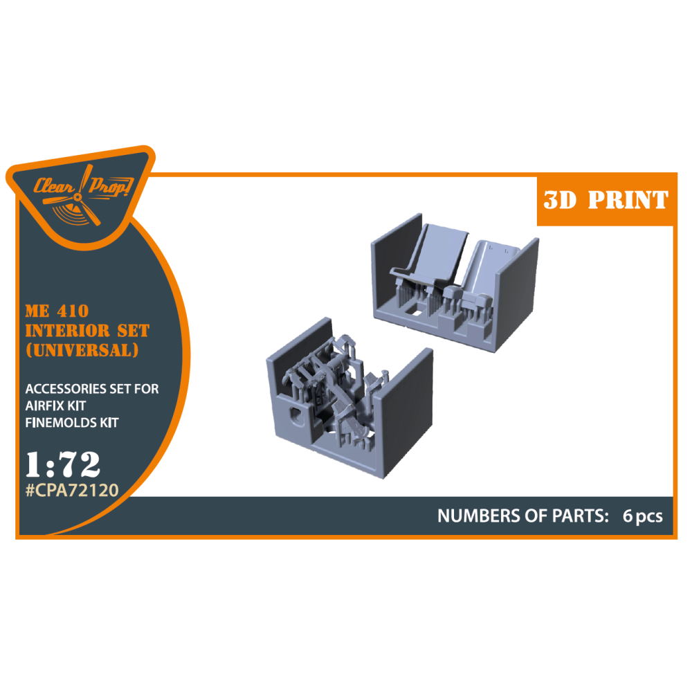 Me-410 B-1/U2/U4/R4 interior (Airfix, Finemolds) 1/72 ClearProp CPA72120