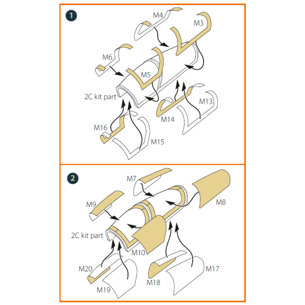 AMX-T  painting mask on "yellow kabuki paper" for Italeri  kits  1/72 ClearProp CPA72142