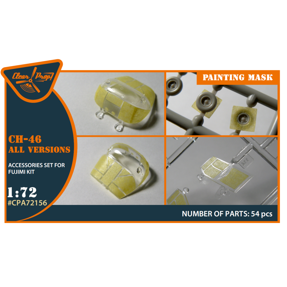Painting mask CH-46 for Fujimi kit 1/72 ClearProp CPA72156