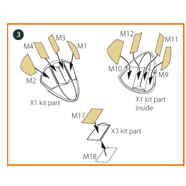 F-86A painting mask on "yellow kabuki paper" for CP  kits  1/72 ClearProp CPA72162