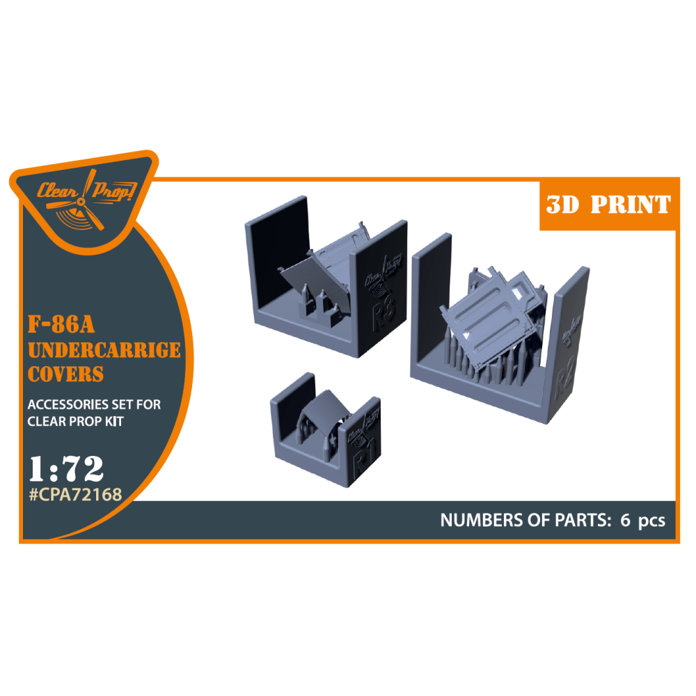 F-86A undercarriage covers (Resin) for CP kits 1/72 ClearProp CPA72168