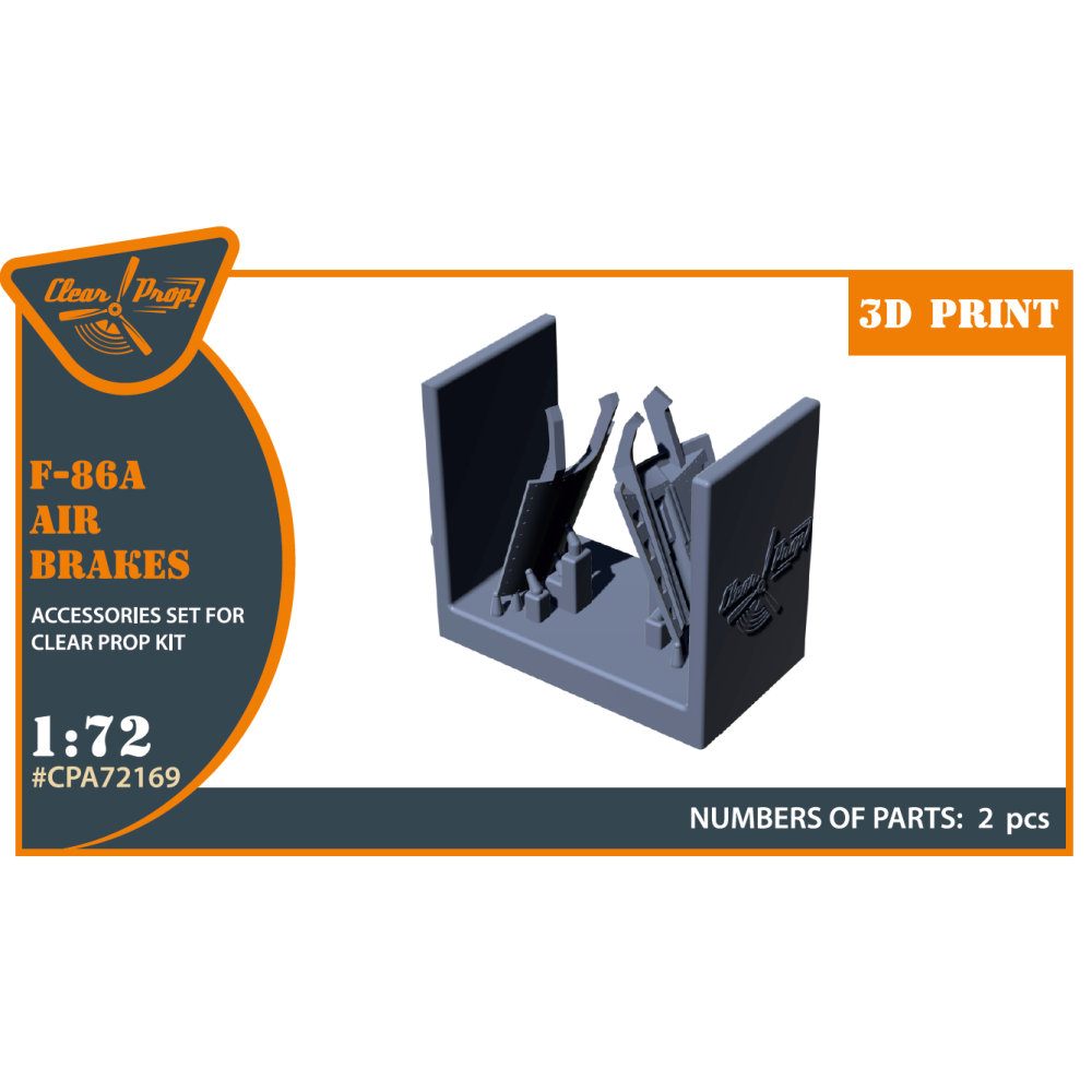 F-86A air brakes for CP kits 1/72 ClearProp CPA72169
