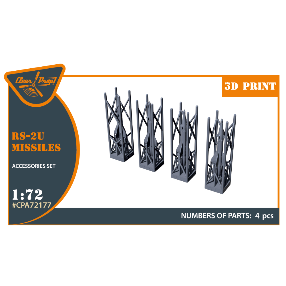 RS-2U/US (4pcs) for: MiG-19PM/PML, MiG-21PF/PFM, Su-9 1/72 ClearProp CPA72177