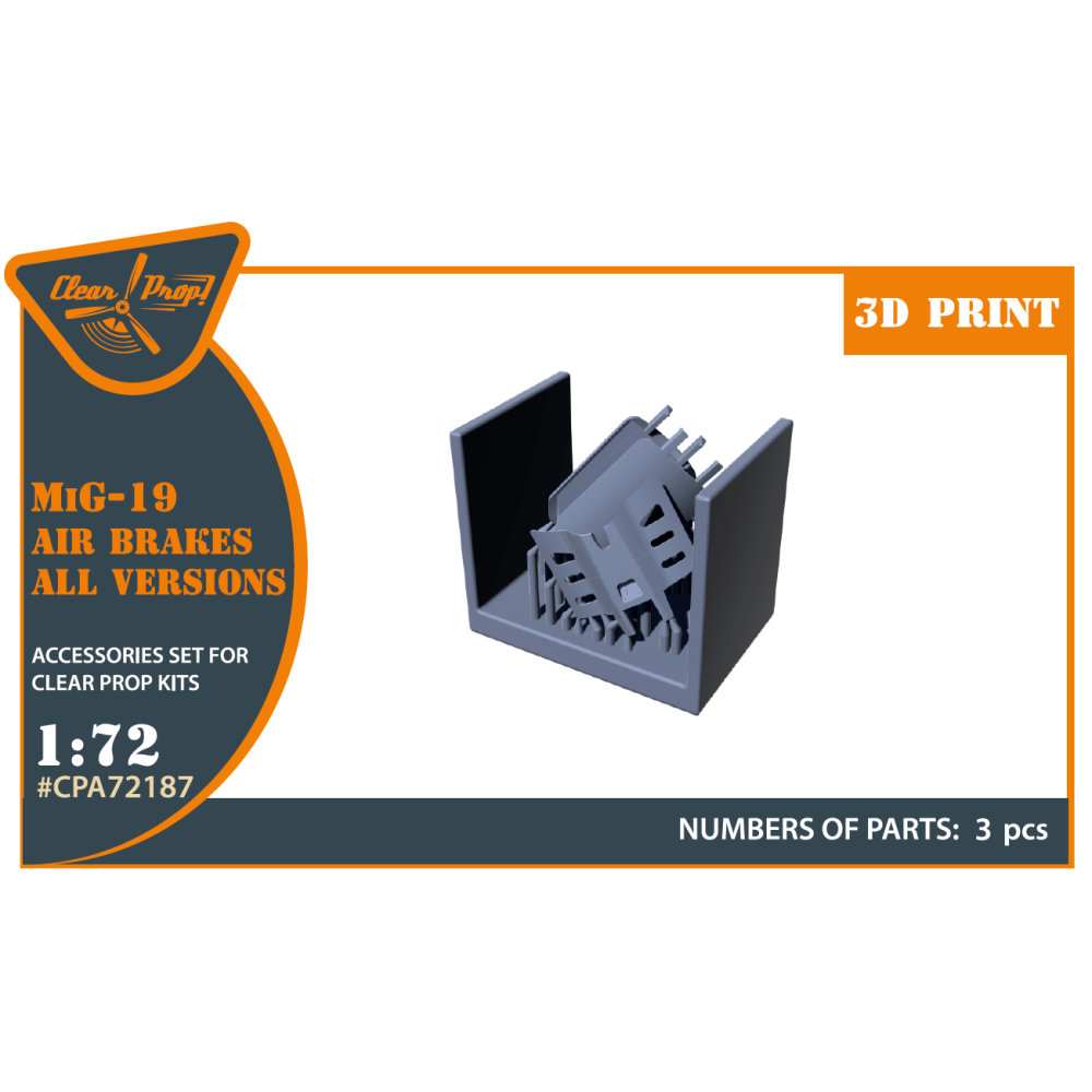 МіГ-19 air brakes для ClearProp. (3D друк) 1/72 ClearProp CPA72187