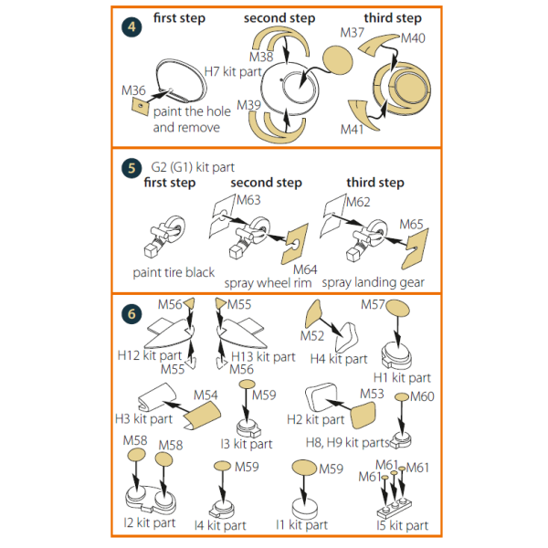 Mosquito B.XVI/PRXVI double-sided painting mask on "yellow kabuki paper" for Airfix kit 1/72 ClearProp CPA72199