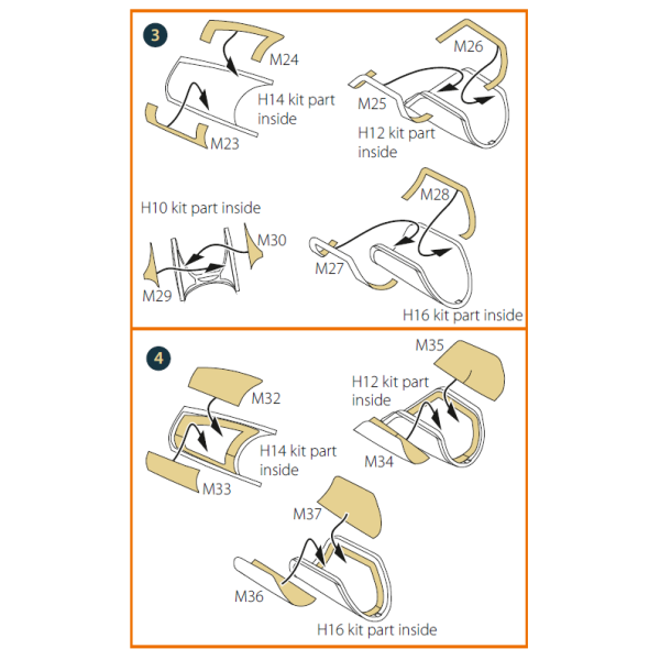 Mirage 2000B/N double-sided painting mask on "yellow kabuki paper" for Modelsvit kit  1/72 ClearProp CPA72201