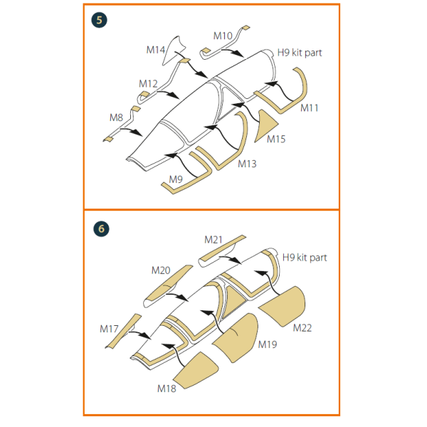 Mirage 2000B/N double-sided painting mask on "yellow kabuki paper" for Modelsvit kit  1/72 ClearProp CPA72201